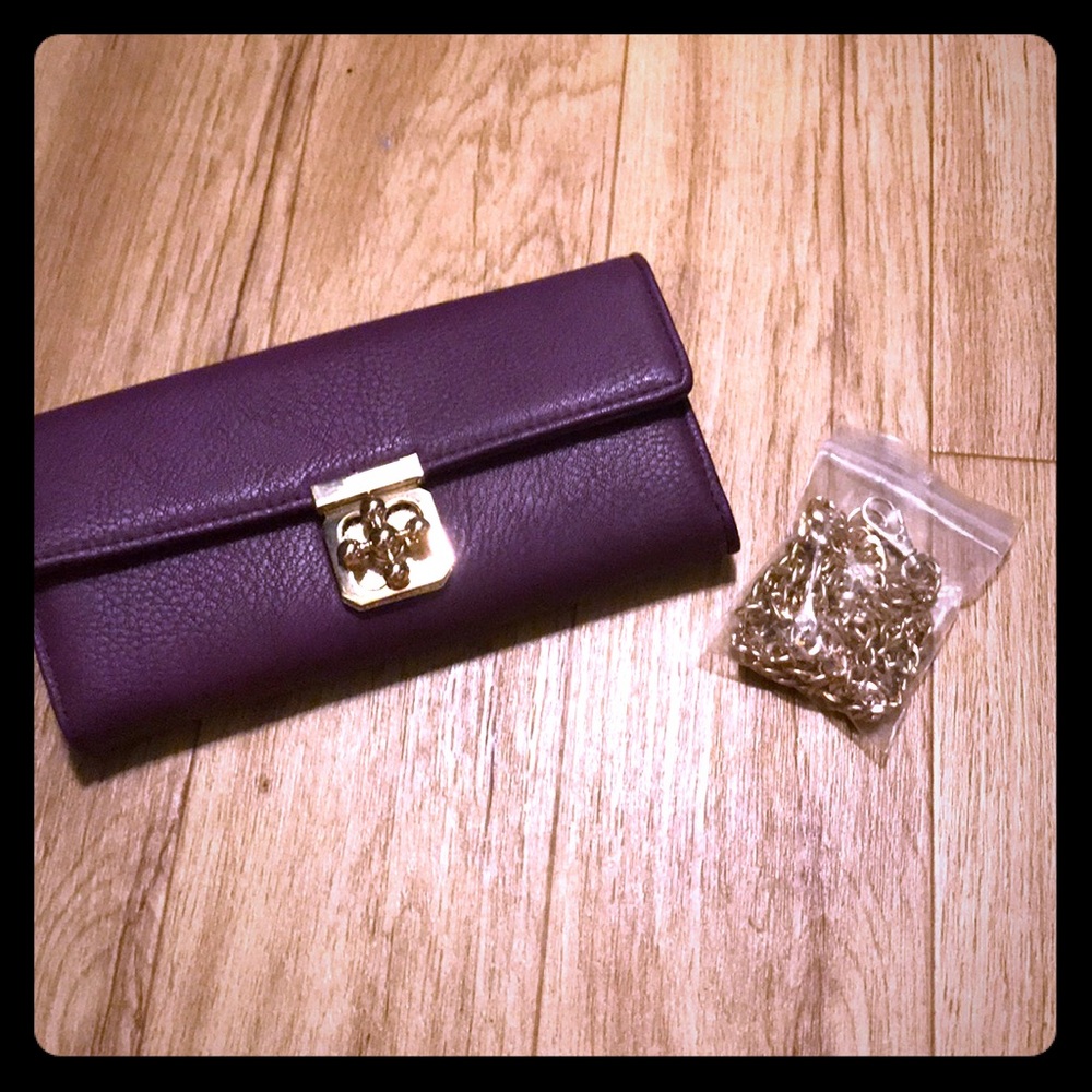 Plum purple clutch